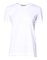 Dolce & Gabbana White Cotton Crew Neck Short Sleeves T-shirt -   -  Dolce & Gabbana.